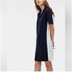 Lacoste Navy and White Collared Athletic Dress